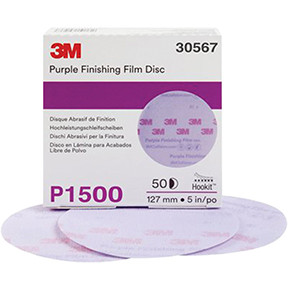 3M Company MMM-30567 SANDING PURPLE FILM DISC 5IN HOOKIT P1500 50PK