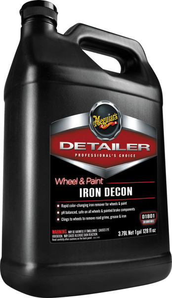 Meguiars MGL-D180101 PRO-STRENGTH: Highly effective pro-strength iron remover engineered for both wheels & paint  COLOR CHANGING FORMULA: No compromise formula rapidly removes iron and changes colors  GENTLE: pH neutral formula is safe on all wheels