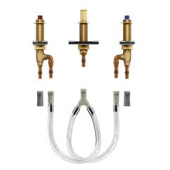 4793 Two handle roman tub valve 10" - 24" center 1/2" CPVC crimp ring PEX connection 