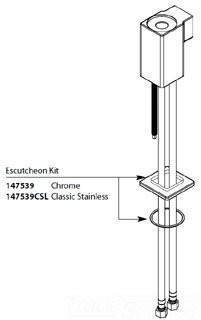 CSI 147539CSL Escutcheon Classic Stainless