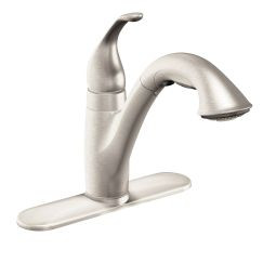 CSI 7545SRS Moen Camerist One-Handle Low Arc Pullout Kitchen Faucet, Spot Resist Stainless