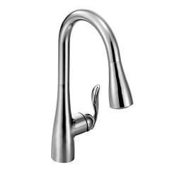 CSI 7594C Moen Arbor One-Handle High Arc Pulldown Kitchen Faucet, Chrome ()