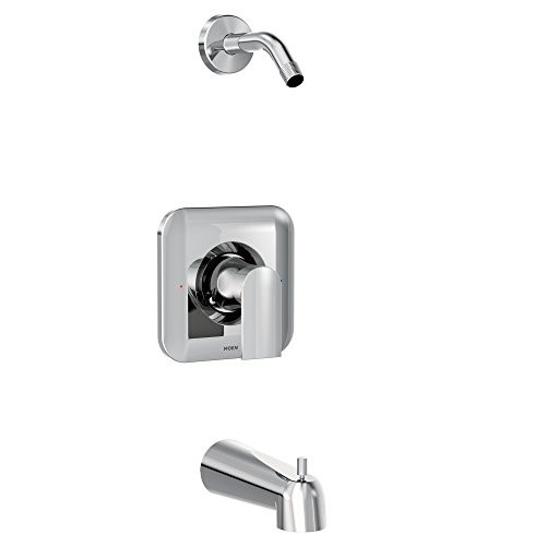 CSI T2473NH Moen Genta Posi-Temp One-Handle Tub/Shower Trim Only without Valve or Showerhead, Chrome