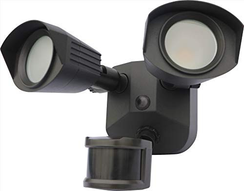 Nuvo LED Security Light; Dual Head; Bronze Finish; 3000K; Motion Sensor 65213