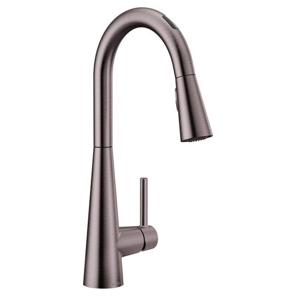 Moen 7864EVBLS Moen Black stainless one-handle pulldown kitchen faucet