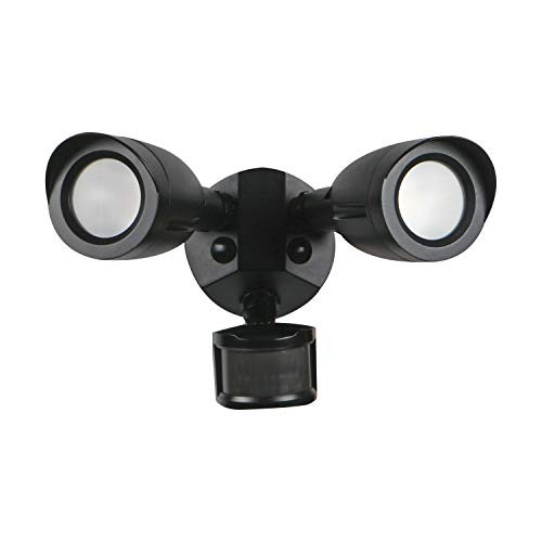 Nuvo Lighting N65715 LED SECURITY LIGHT DUAL HEAD MOTION SENSOR INCLUDED BLACK FINISH 3000K