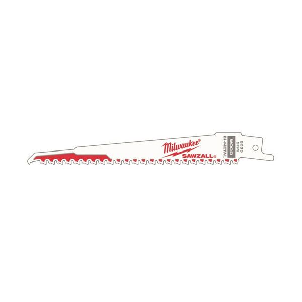 6" 5 TPI SAWZALL® Blade (5 Pk) Milwaukee Electric Tools MLW48-00-5035