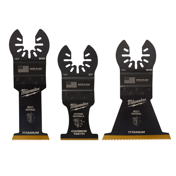 Milwaukee OPEN-LOK 3PC MULTI-MATERIAL CUTTING MULTI-TOOL BLADE VARIETY PACK