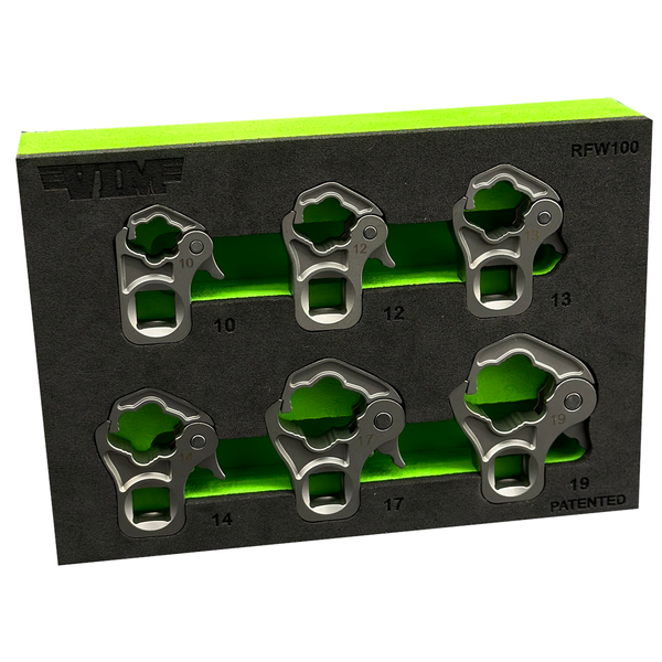VIM 5 PC. 3/8'' DR. RATCHETING FLARE NUT  SET (15, 16, 17, 18, 19MM)