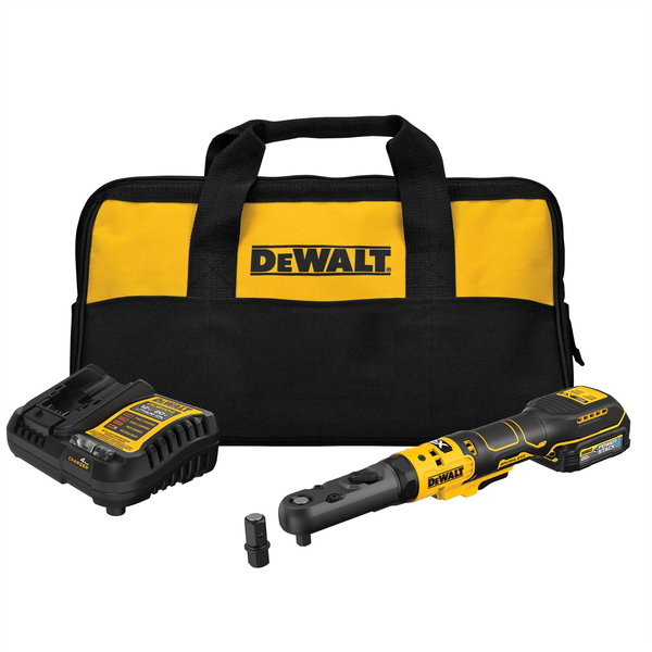 DeWalt DEWALT 20V MAX* XR 3/8" and 1/2" Sealed Head Ratchet Kit with DEWALT POWERSTACK