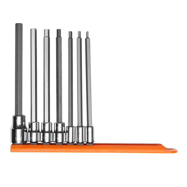 Mayhew Mayhew 7 PC Long Metric Hex Insert Socket Bit Set