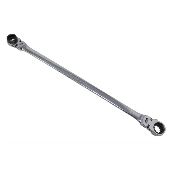 K Tool International 17 x 19 mm 120 Tooth Double Flex Ratcheting Wrench