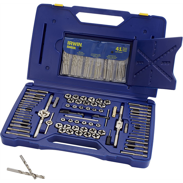 IRWIN 117 Piece Machine Screw/Fractional/Metric Tap and Hex Die Set