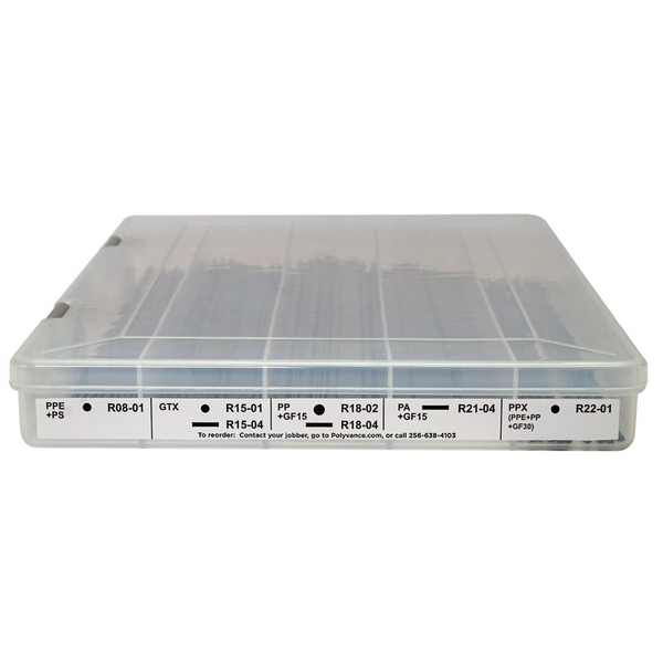 Polyvance Plastic welding rod assortment with organizer case. (Tier 3)