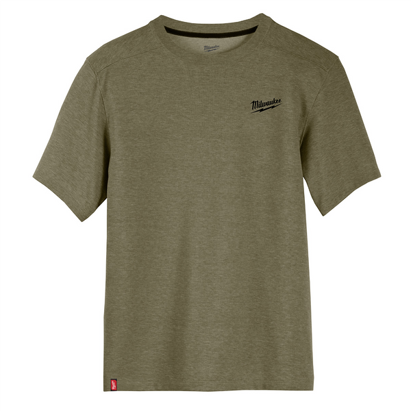 Milwaukee Tool HYBRID WORK TEE- SS GREEN 2X