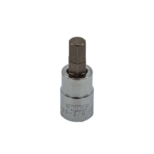 VIM 3/8" HEX BIT, SATIN X 3/8" SQ. DR. BIT HOLDER