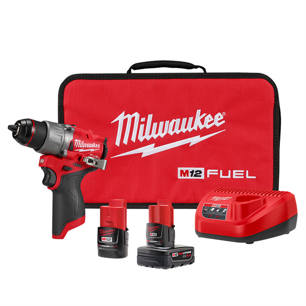 Milwaukee Tool M12 FUEL 1/2" Hammer Drill/Driver Kit