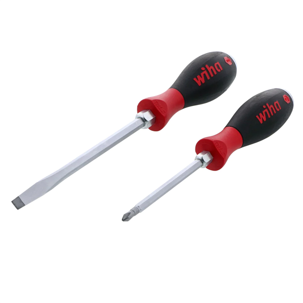 Wiha Tools 2 Piece SoftFinish X Heavy Duty Slotted/Phillips Screwdriver Set