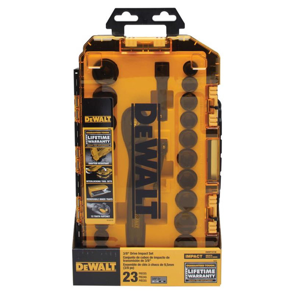 DeWalt 23 Piece 3/8 Inch Drive Impact Socket Set