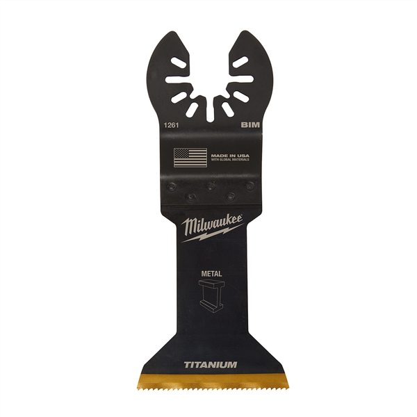 Milwaukee Tool OPEN-LOK 1-3/4" TITANIUM CHARGED Bi-Metal Multi-Material Multi-Tool Blade