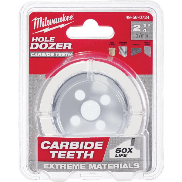 Milwaukee Tool 2-1/4" HOLE DOZER with Carbide Teeth Hole Saw