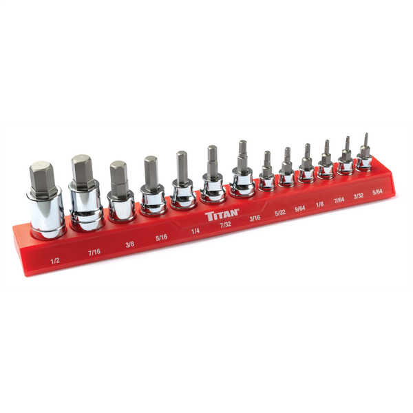 Titan 13 pc. SAE HEX Bit Socket Set