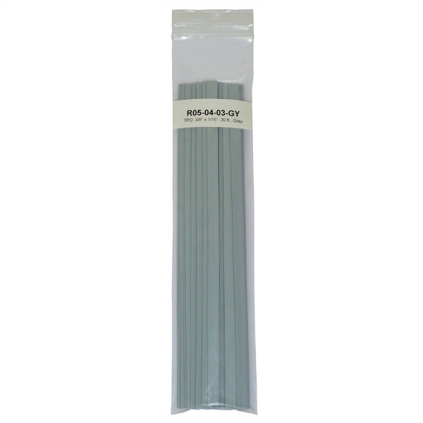 Polyvance TPO Strip, 3/8&rdquo; x 1/16&rdquo;, 30 ft., Gray