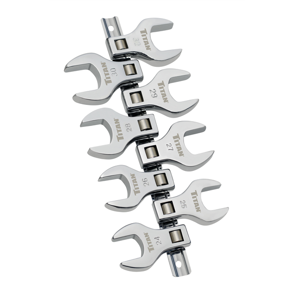 Titan 8 Piece 1/2 Inch Drive Metric Jumbo Crowfoot Wrench Set