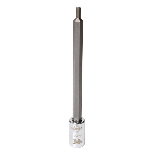Mayhew Mayhew 3 MM Metric Hex Medium Insert Socket Bit, 1/4-Inch Drive