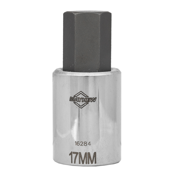 Mayhew Mayhew 17 M Metric Hex Short Insert Socket Bit, 1/2-Inch Drive