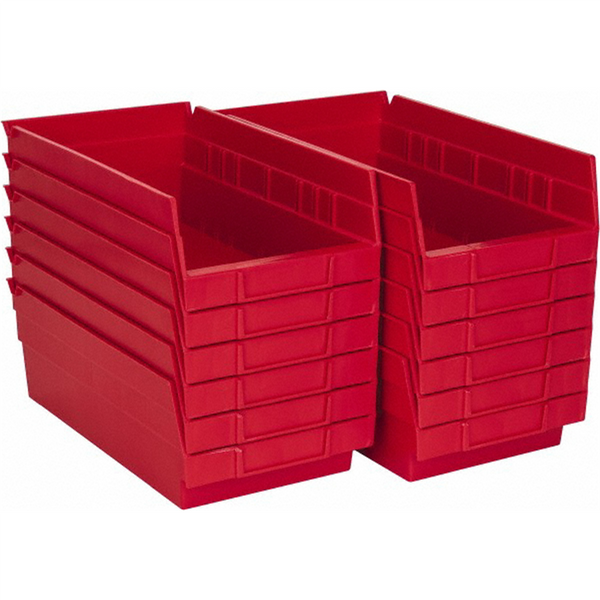 Msc Industrial Supply Shelf Bin, Red, 4 Inch x 11 5/8 Inch x 6 5/8 inch -12 Pack Msc Industrial Supply Shelf Bin, Red, 4 Inch x 11 5/8 Inch x 6 5/8 inch -12 Pack