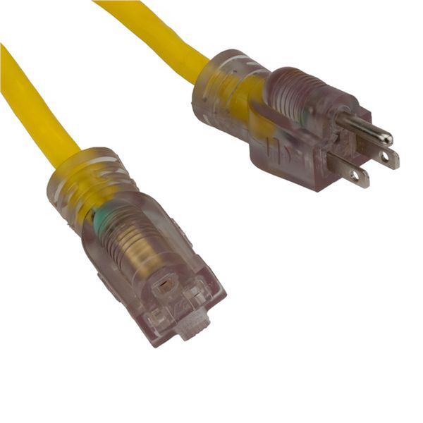 Bayco 50' Single-Tap 12/3 Ext Cord with Lighted End