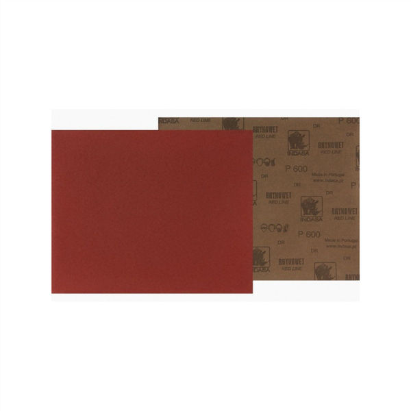 Indasa USA,Inc. Medallion 7-1500 Rhynowet Red Line XL Half Sanding Sheet, 9 in L x 5-1/2 in W, 1500 Grit