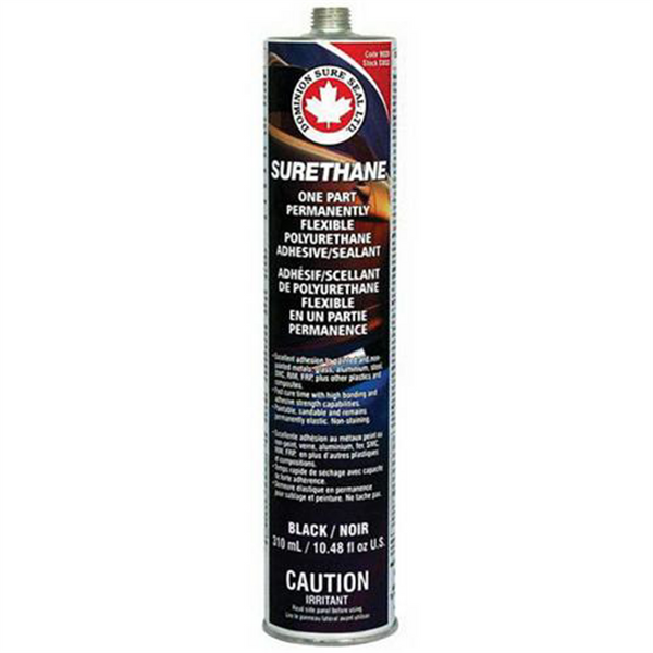 Dominion Sure Seal Sure-Thane 9020 1-Component Polyurethane Adhesive/Sealant, 310 mL Cartridge, Black, Liquid