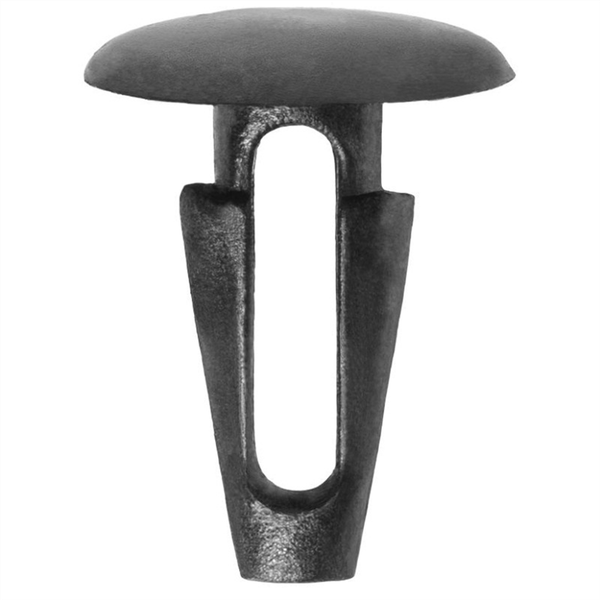 AUVECO 14737 Single Head Type 6 Retaining Clip, 13 mm Dia Head x (7 mm Dia x 15 mm L) Stem, Nylon, Black