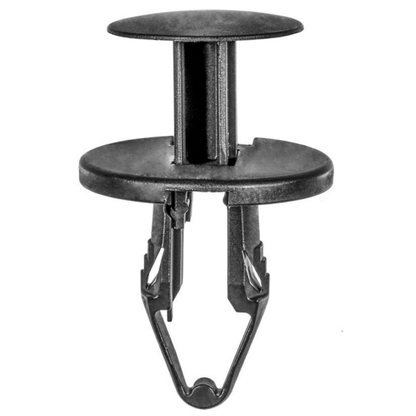 AUVECO 20994 Push-Type with Closed End Panel Attachment and General Purpose Retainer, 25 mm Dia Head, Nylon, Black