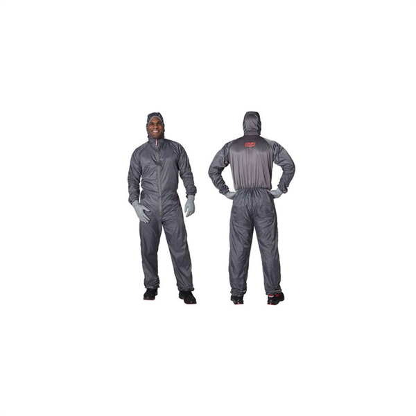 EMM Specilaties Colad BodyGuard 520058 Spray Overall, X-Large, Gray, Nylon Taffeta 190T/1% Carbon Thread, Elastic Waist