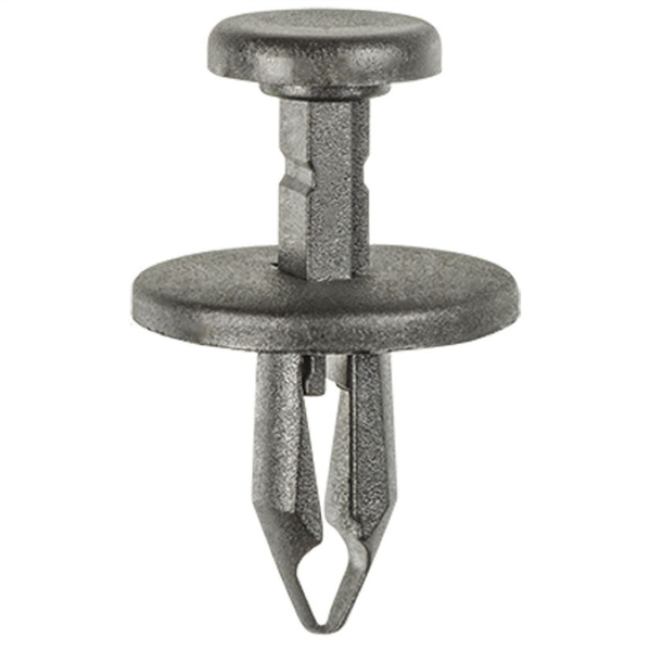 AUVECO 20458 Push-Type with Closed End Side Radiator Shield Retainer, 17 mm Dia Head x 20 mm L Stem, Nylon, Black