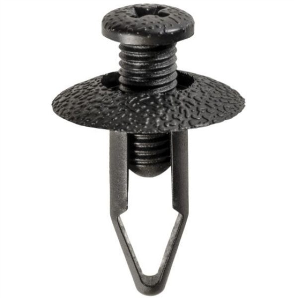 AUVECO AP17472 Push-Type Screw-Type with Closed End Bumper Fascia Retainer, 20 mm Dia Head, Black, For Nissan