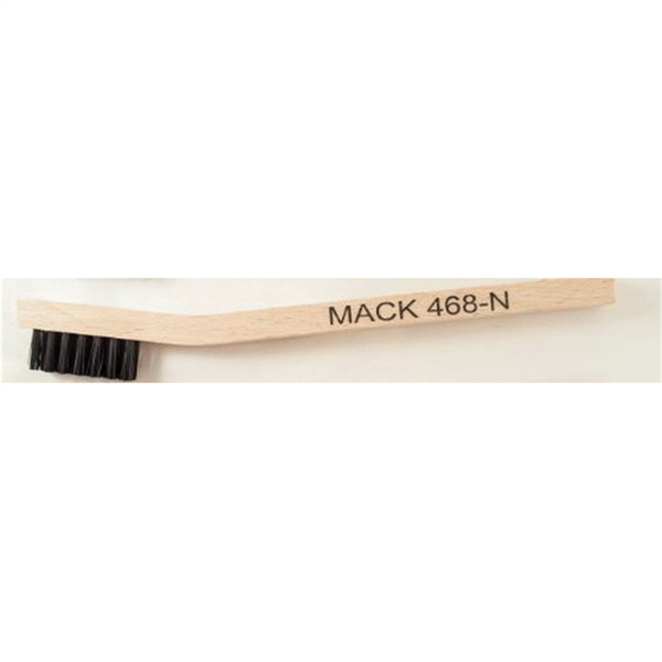 Mack Brushes 468/N 468 Series Welder Mini Scratch Brush, 7-3/4 in OAL, Nylon, Wood Handle