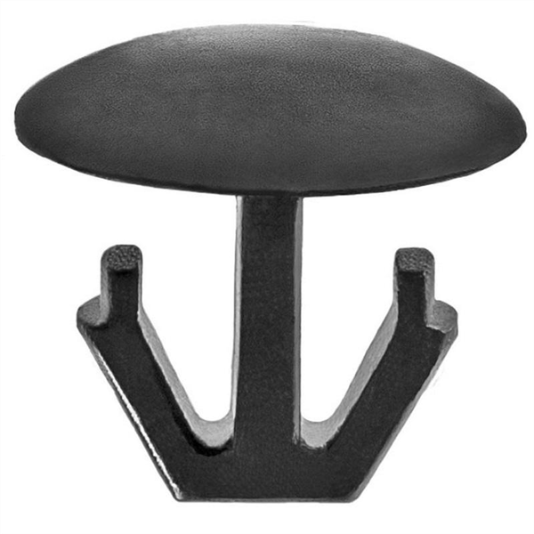 AUVECO 19114 Single Head Type 4 Hood and Trunk Molding Retaining Clip, 12 mm Dia Bottom Head, Nylon, Black