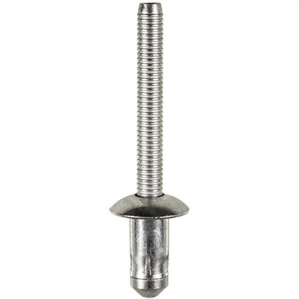 AUVECO 22023 Specialty Rivet, 1/4 in Dia x 0.11 to 0.189 in Grip Range, Steel Rivet/Steel Mandrel, Zinc