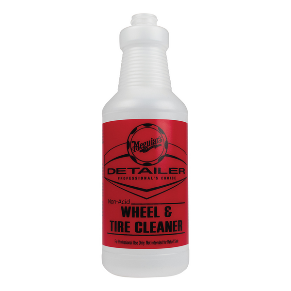 Meguiars Detail Products Detailer D20143 Pre-Labeled Bottle, 32 oz, Use With: Detailer Non Acid Wheel and Tire Cleaner