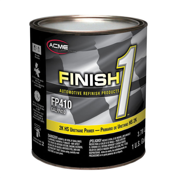 Finish 1 Automotive Refinish Products FP410-1 High Build 2K HS Urethane Primer, 1 gal Can, Gray, 4:1 Mixing