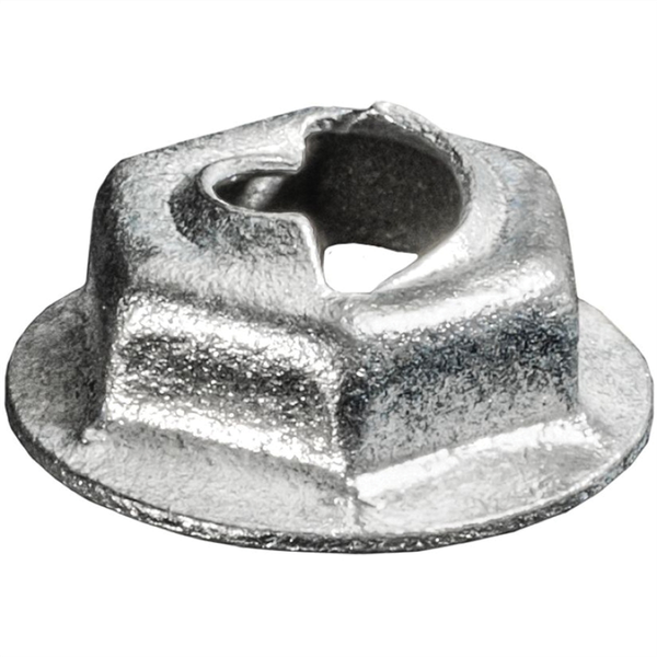 AUVECO AP2897 Hex Washer Thread Cutting Nut, 1/4 in Stud x 1/4 in Across Flats, Zinc