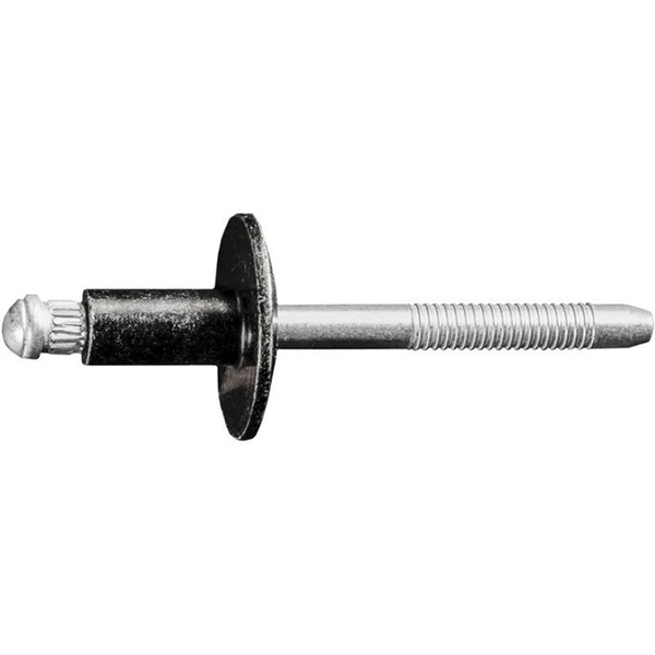 AUVECO 12652 Special Rivet, 1/4 in Dia x 1/8 to 1/4 in Grip Range, Steel, Black