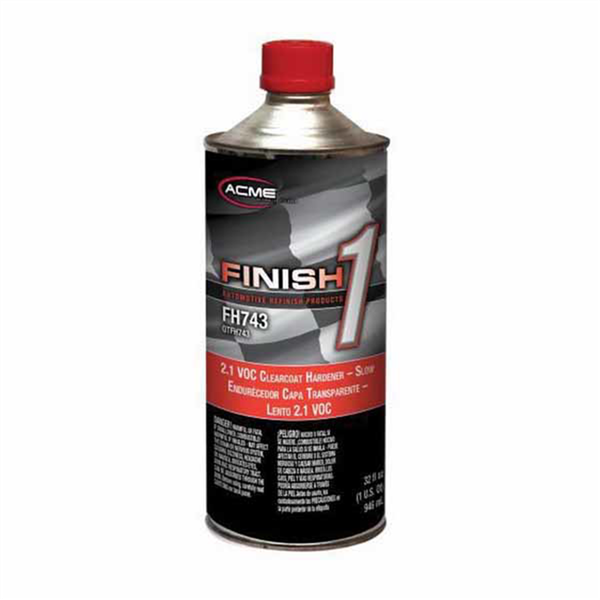 Finish 1 Automotive Refinish Products FH743-4 Slow 2.1 VOC Clearcoat Hardener, 1 qt Aerosol Can, Liquid