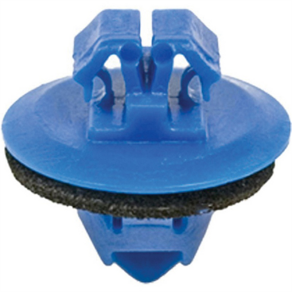 AUVECO 20687 Rocker Molding Clip, 17 mm Dia Head x 10 mm L Stem, Nylon, Blue