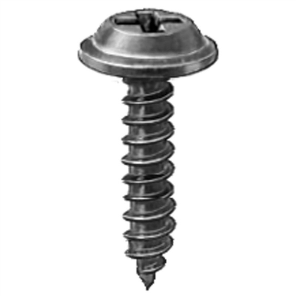 AUVECO AP12215 Phillips Flat Top Washer Head A/AB Point Tapping Screw, #8 x 3/4 in L, Black E-Coat