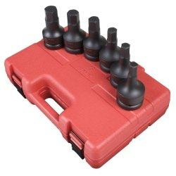 Sunex SUN5607 5607 1-Inch Drive Metric Hex Driver Set, 6 piece